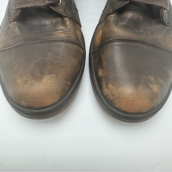 Diesel Tatradium Basket Butch Zip Brown Leather Boots Mens 12 Distressed Grunge - Picture 5 of 13